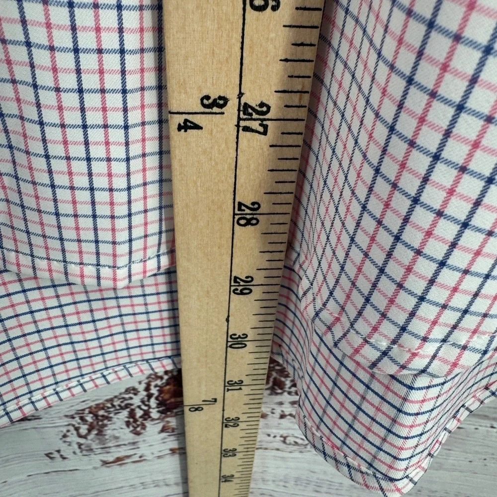 Turtleson Mens Medium Plaid Checkered Long Sleeve Button‎ Down Dress Shirt NWOT